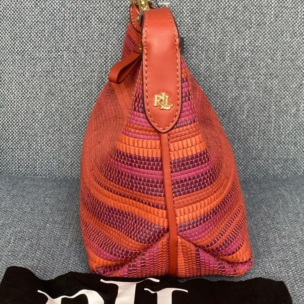 Ralph Lauren Striped Small Kassie Convertible Bag womens